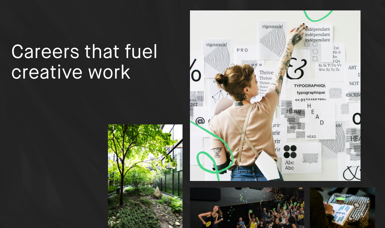 Kickstarter career page with the headline 