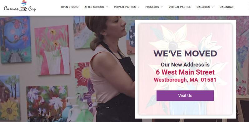 Screenshot of Canvas Cup website