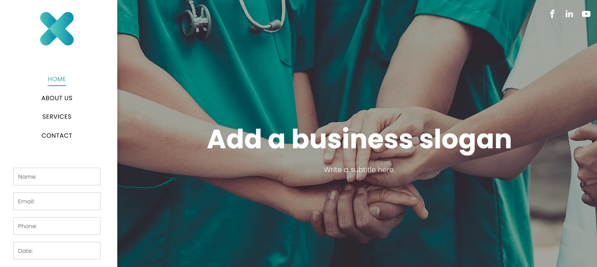 A screenshot displaying the menu of a hospital website