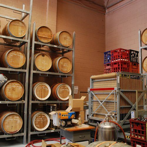 wine stored in barrels