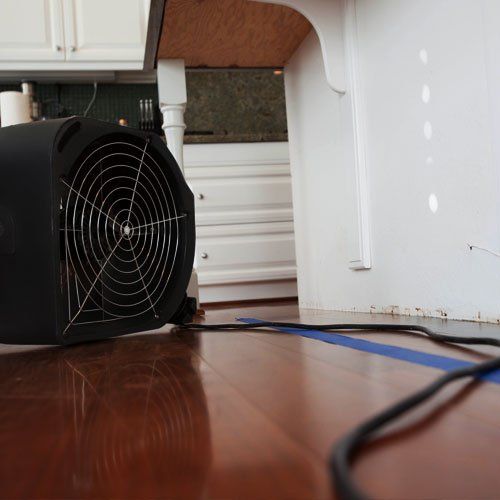 Drying Kitchen Cabinets — Beaver Falls, PA — Cline Cleaning & Restoration