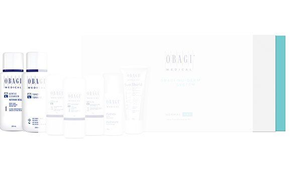 A picture of a box of obagi products on a white background.