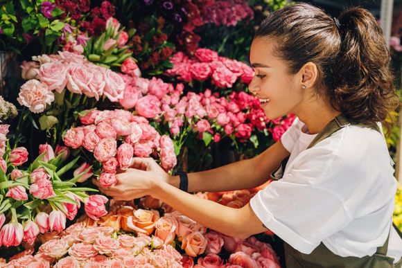 ragazza con Rose