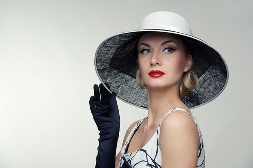 Elegant woman wearing a hat
