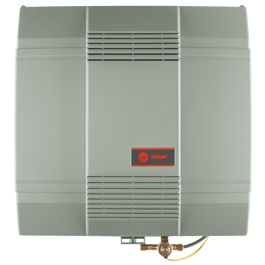 A trane air conditioner is shown on a white background