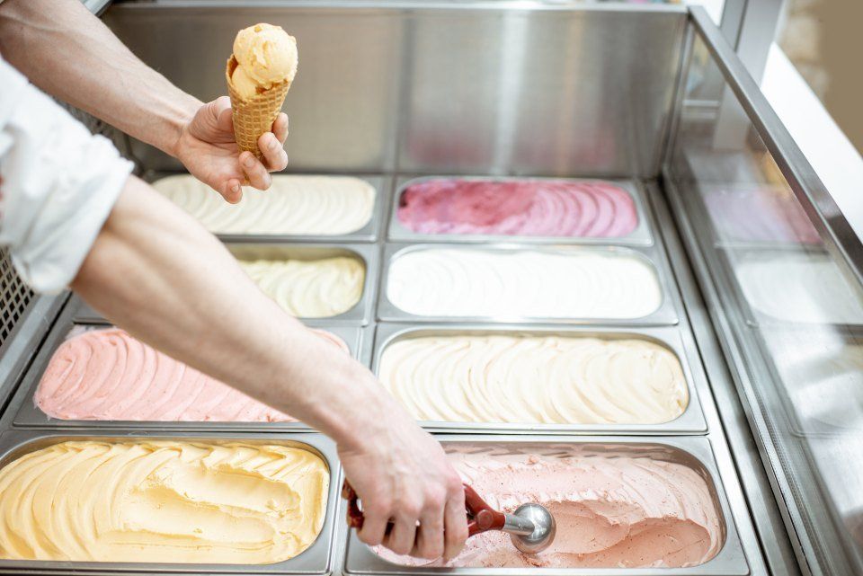 preparazione di gelato artigianale