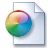 File icon with a colorful sphere overlaid.
