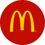 McDonald's logo: Golden arches on a red background.
