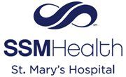 SSM Health logo with a navy blue infinity symbol and text