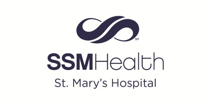 SSM Health logo with a dark blue infinity symbol above the text