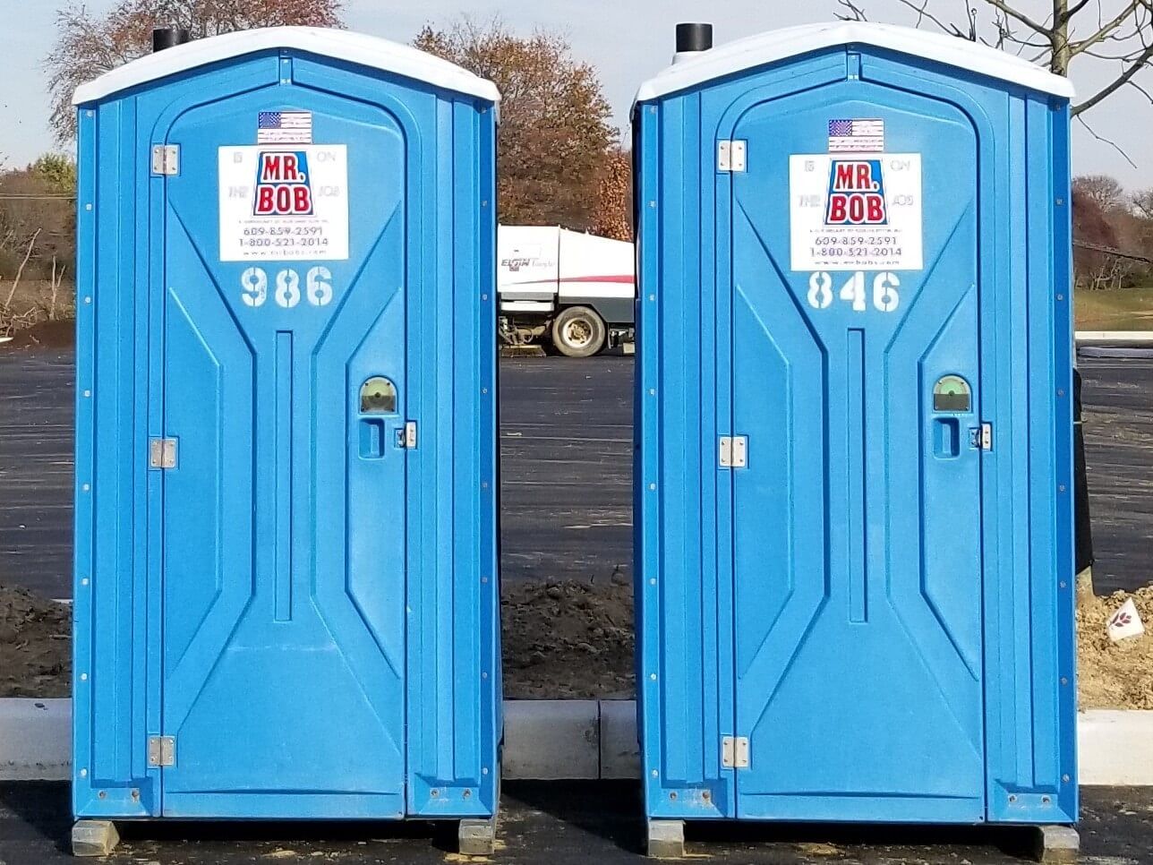 Blue Portable toilet — portable toilet in Southampton, NJ Portable toilets available for Cherry Hill, NJ