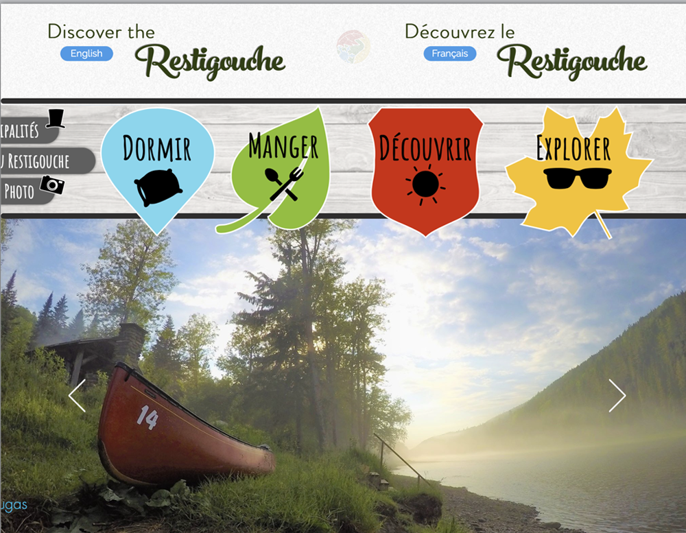 Une image montrant la région touristique du Restigouche