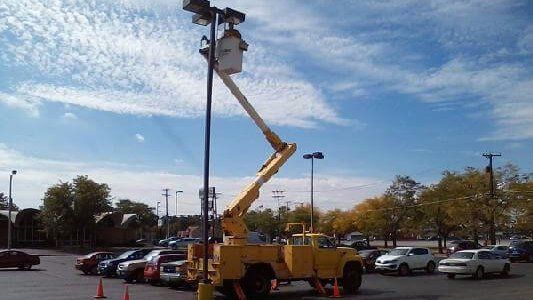 Lighting Maintenance Services - Bucket Truck for Pole Light