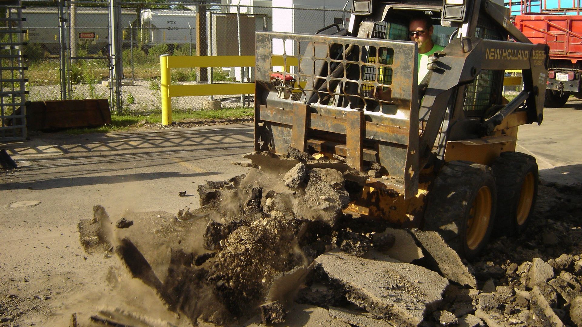 Asphalt Work - Preparing hole