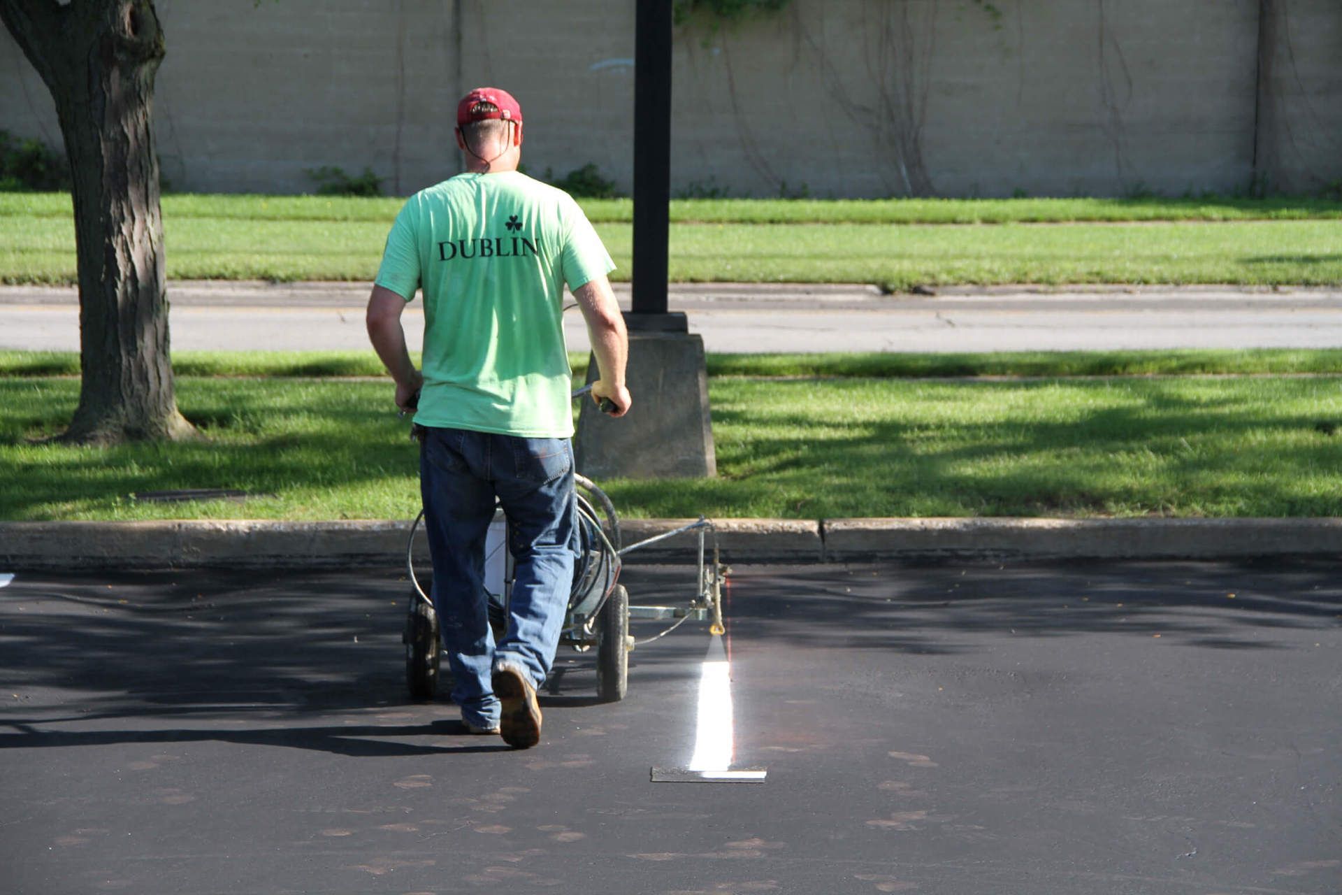 Dublin CPS, Inc. tech striping parking lot