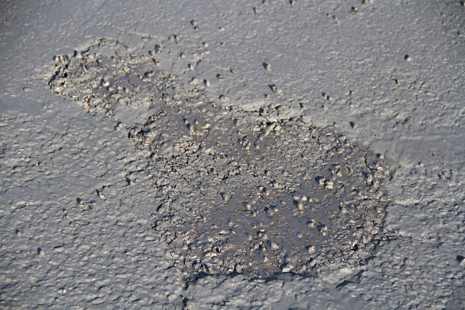 Pothole after repair