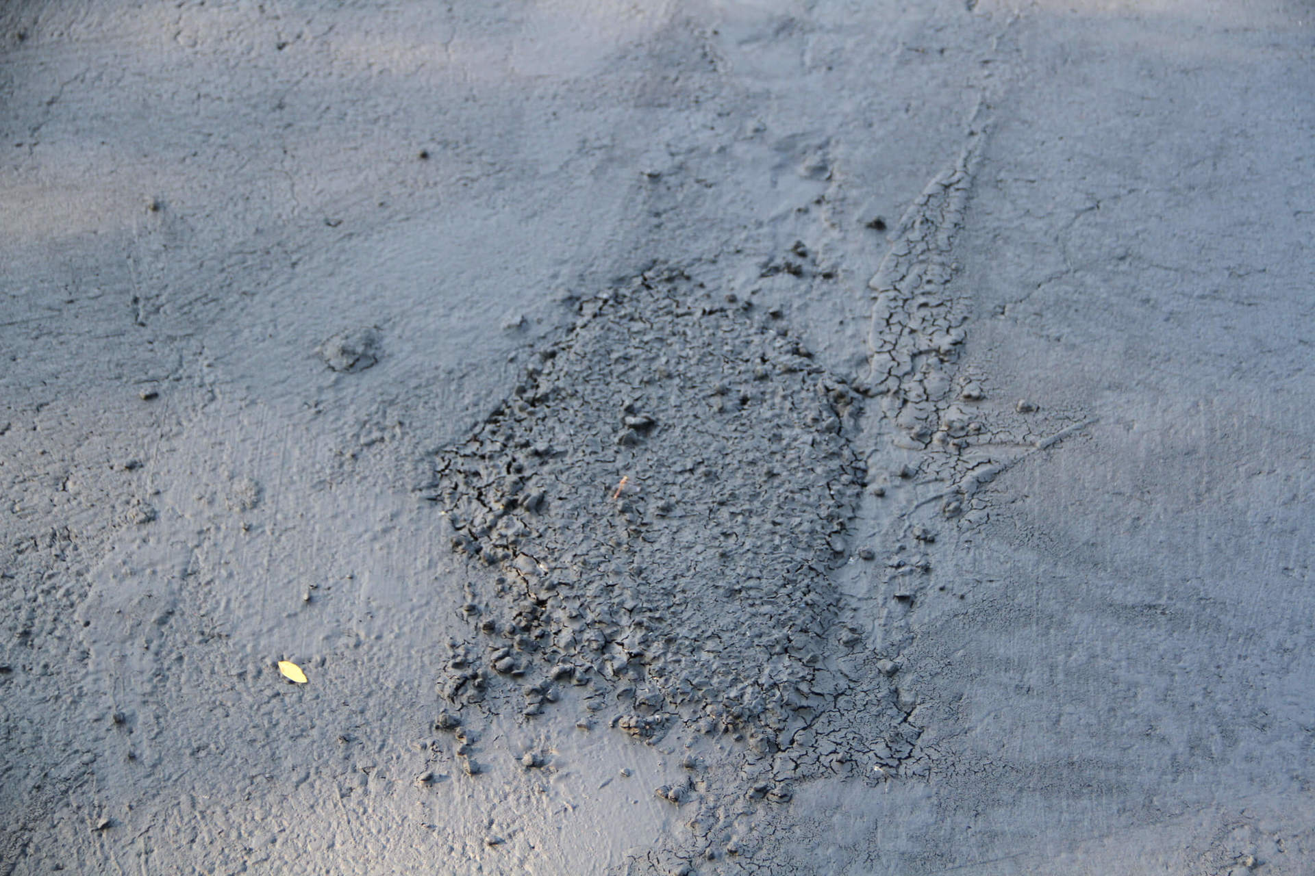 Pothole after repair