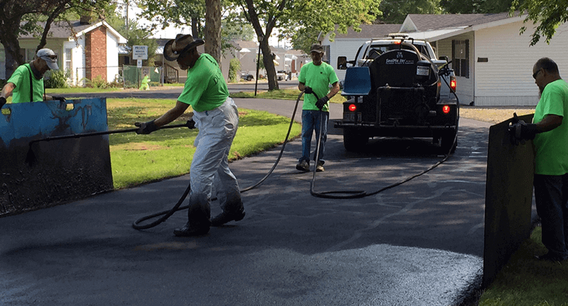 Asphalt Repair Services being performed in Port Clinton, Ohio