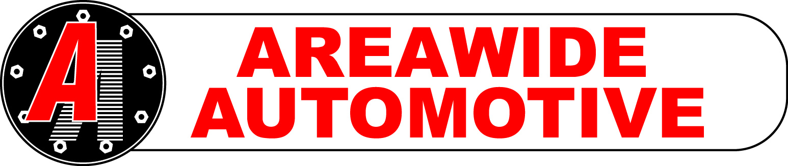 The logo for areawide automotive is shown on a white background