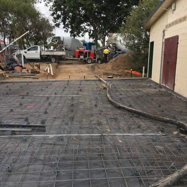 concrete slab rebar framework