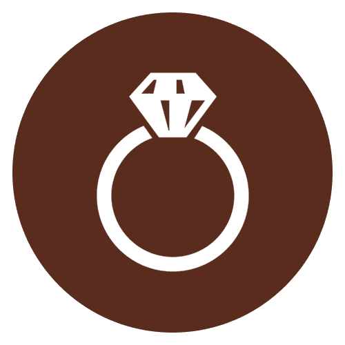 anello di diamanti icona
