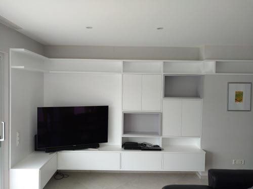 mobile tv bianco in legno