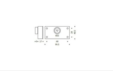 disegno serratura manuale