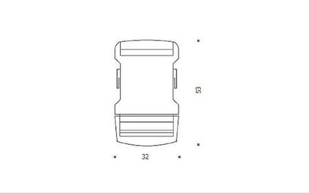 disegno clip plastica nera