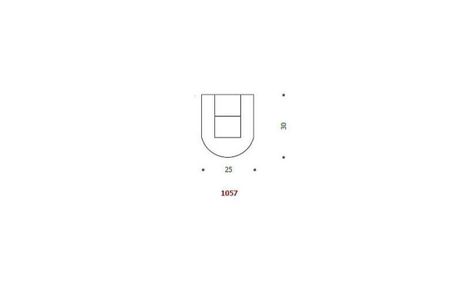 disegno chiusura ottone satinato