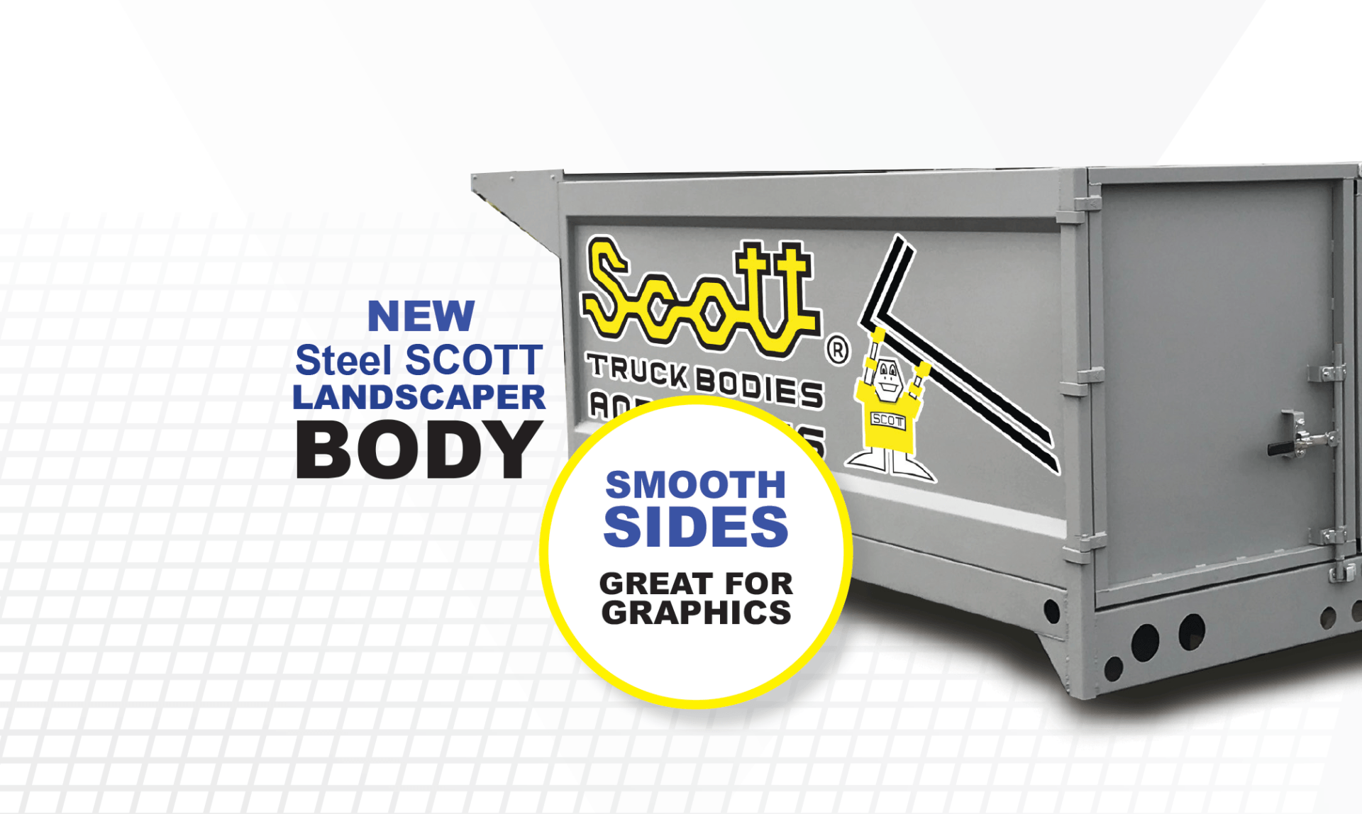 A picture of a new steel scott landscaper body