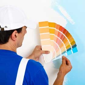 Man holding a color pallette - Paint Supplies in Newburgh, NY Man holding a color pallette - Paint Supplies in Newburgh, NY