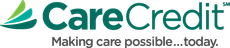 CareCredit logo: green text and logo with the tagline, 