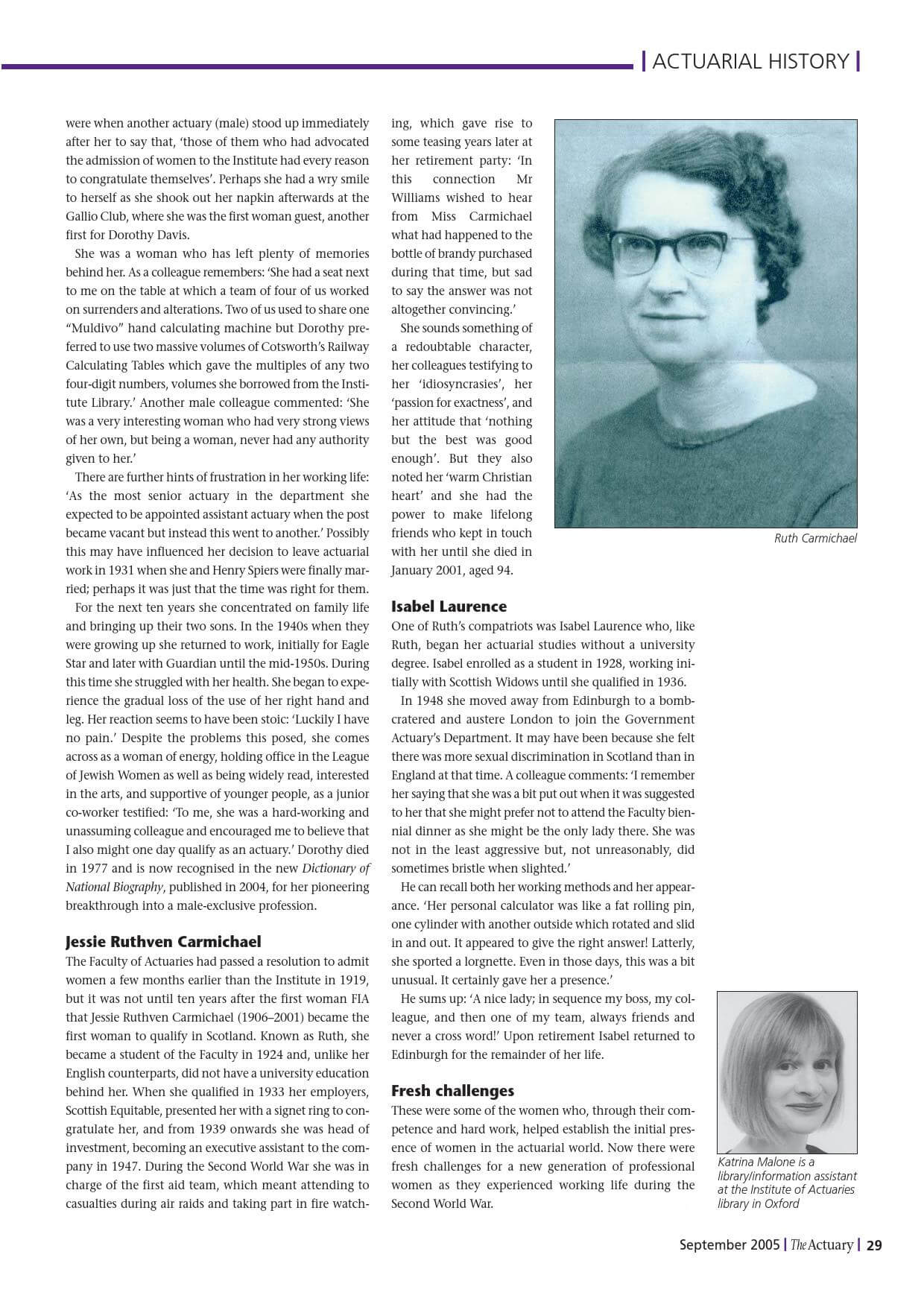 An article page titled