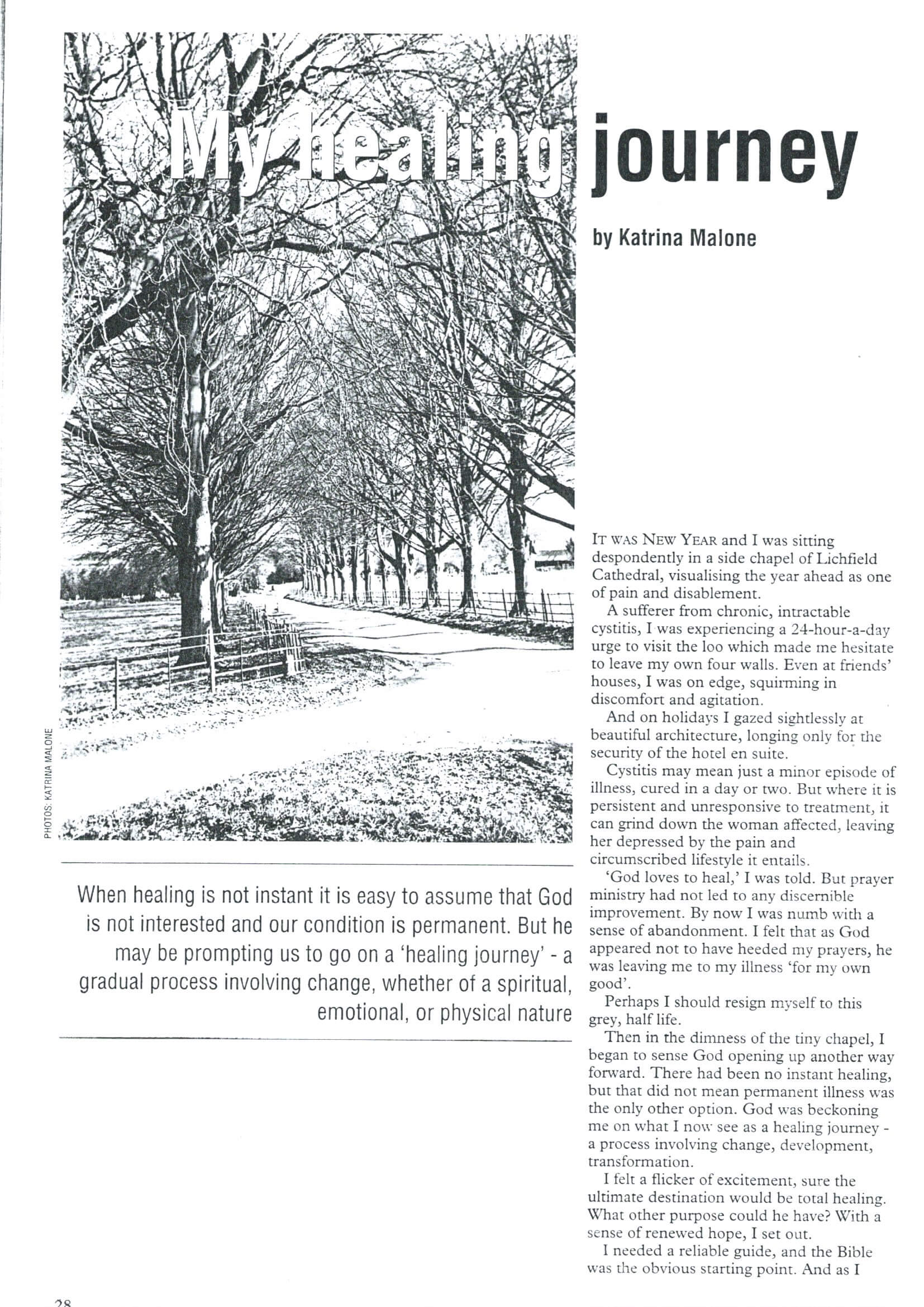 A black-and-white page titled
