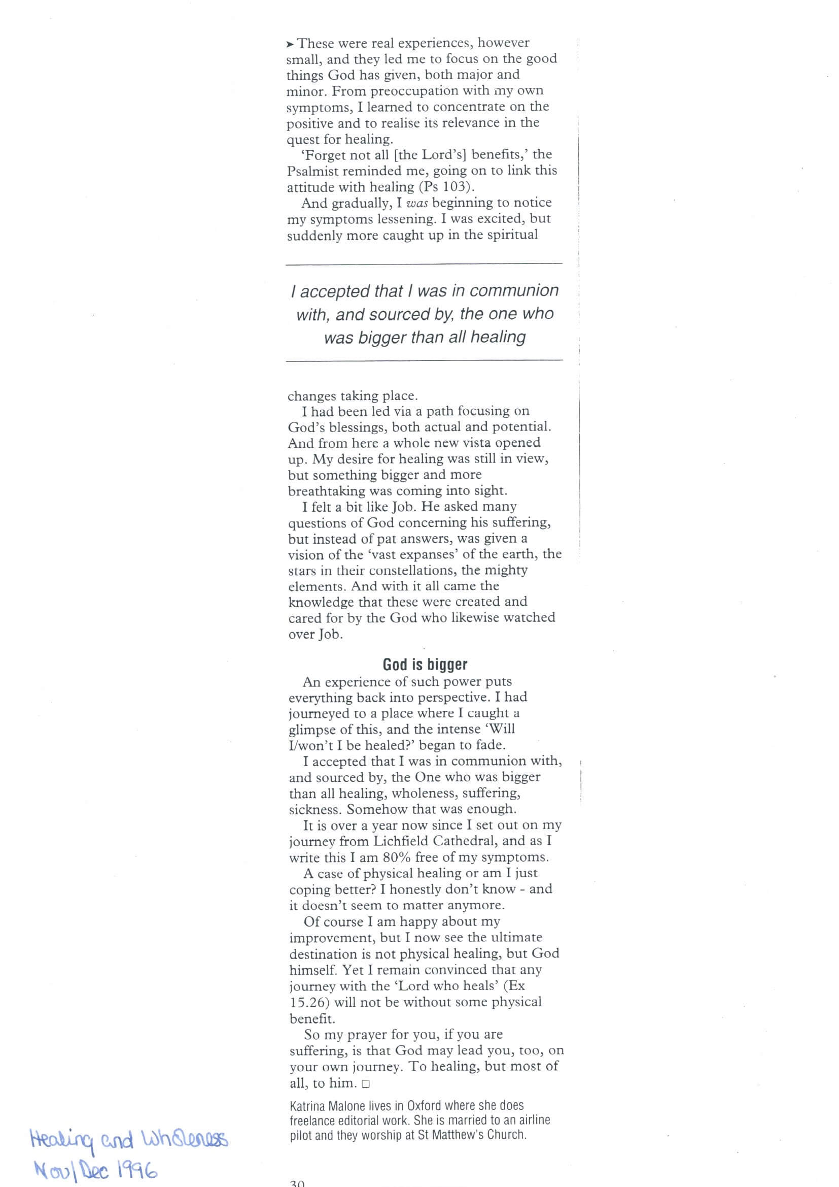 An image of a printed newspaper or magazine column featuring an advice article titled
