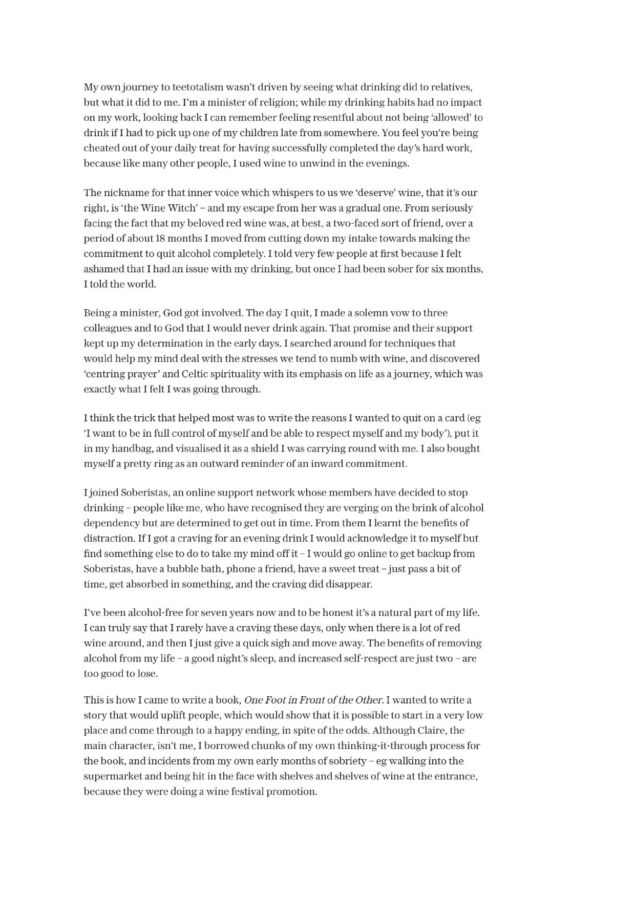 A page of printed text titled