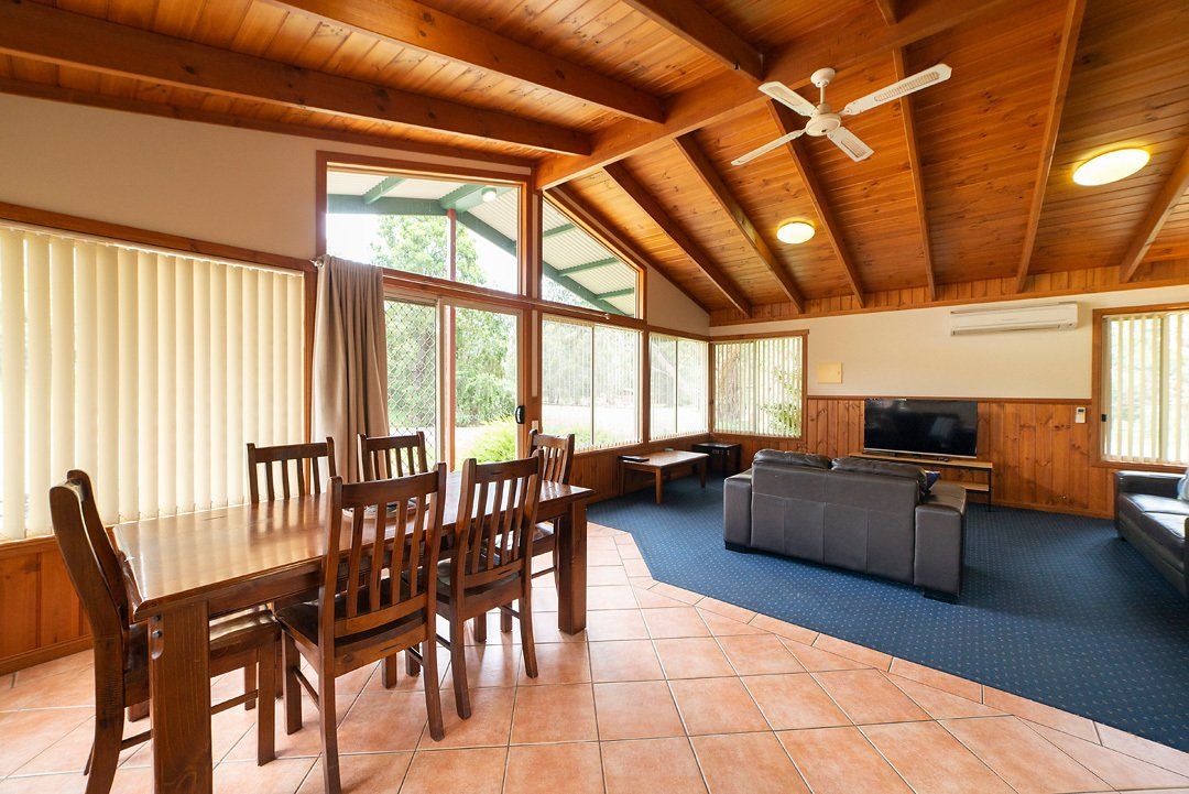 Spacious chalet-style lodges with smart TV at Halls Gap Valley Lodges in The Grampians, Victoria.