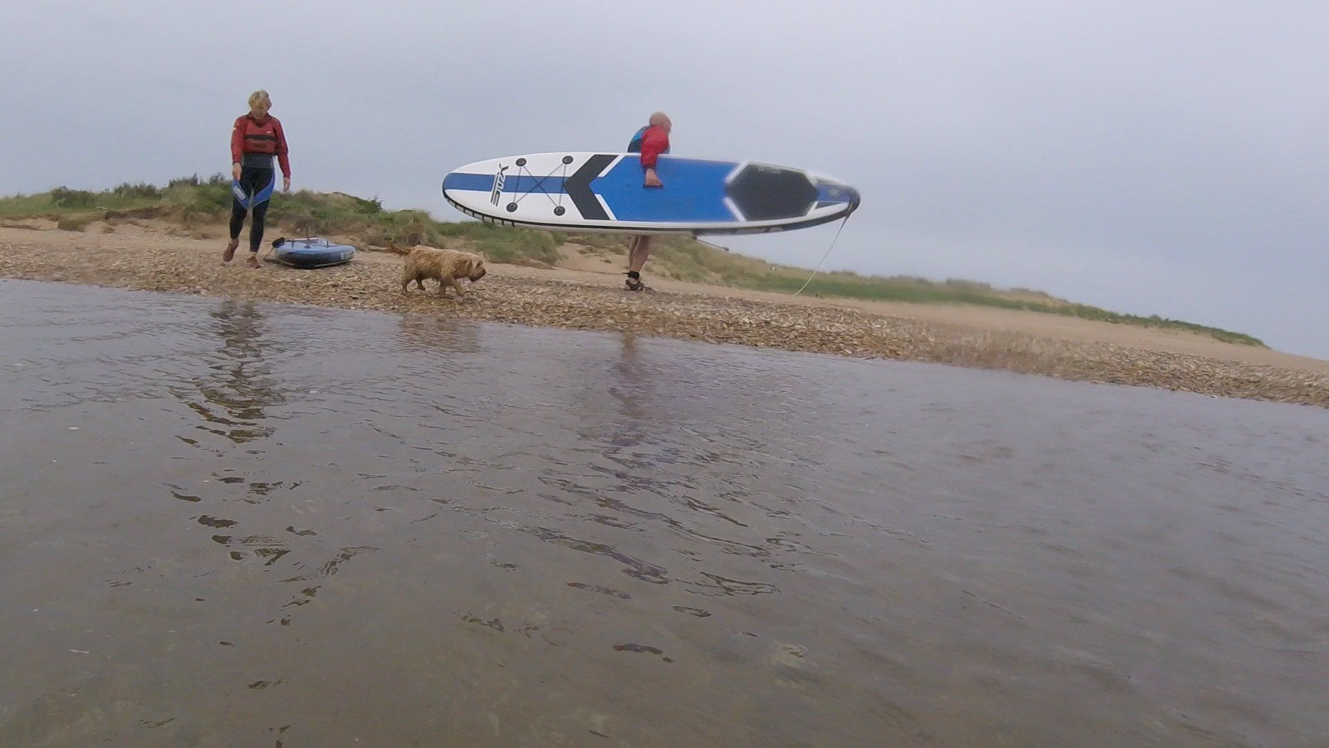 Paddle boarders on Scolt Head island