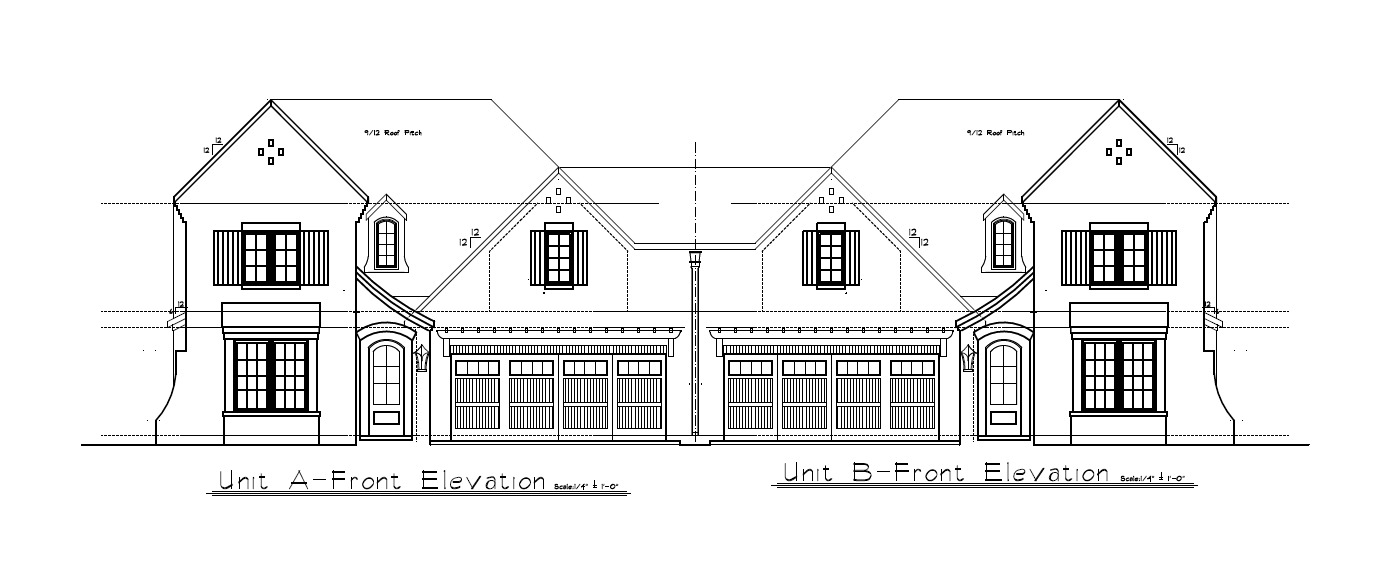 A black and white drawing of a house on a white background
