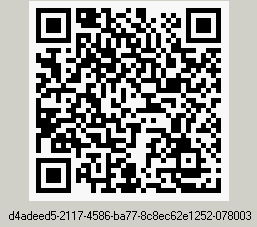 Ein schwarz-weißer QR-Code auf weißem Hintergrund