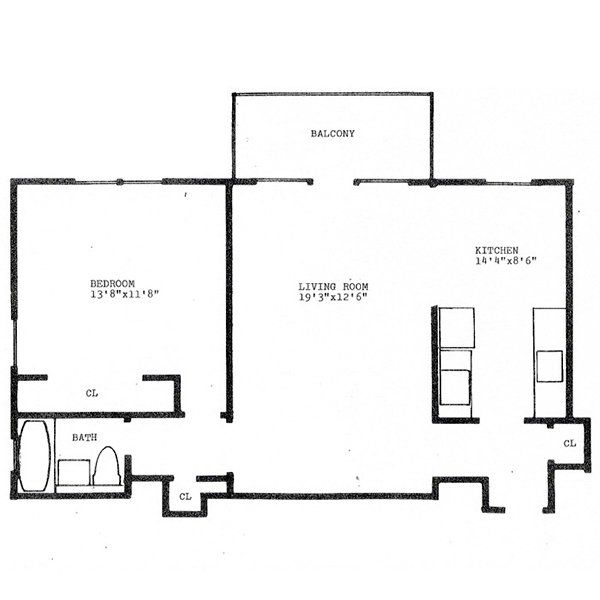 1-Bedroom Floor Plan