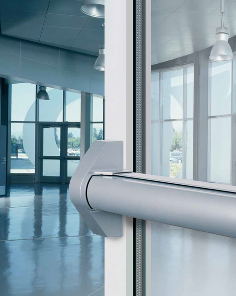 a door opened to a hallway