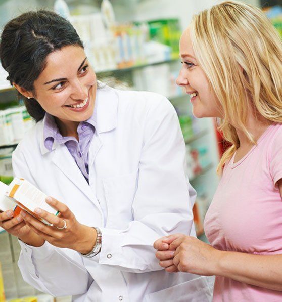 Customer being assisted by Pharmacist - Dose Administration Aids in Camden North Haven, NSW Customer being assisted by Pharmacist - Dose Administration Aids in Camden North Haven, NSW