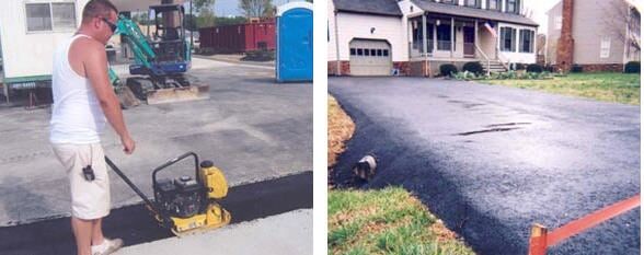 Before And After Asphalt Pavement — Oilville, VA — Wells Paving & Seal Coating