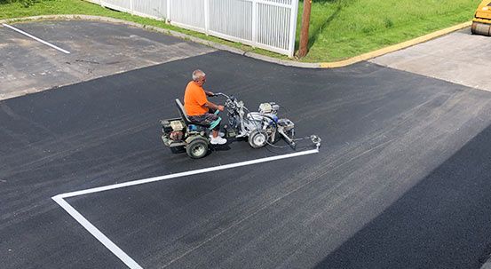 Pavement Striping — Oilville, VA — Wells Paving & Seal Coating