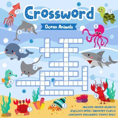ocean animals crossword
