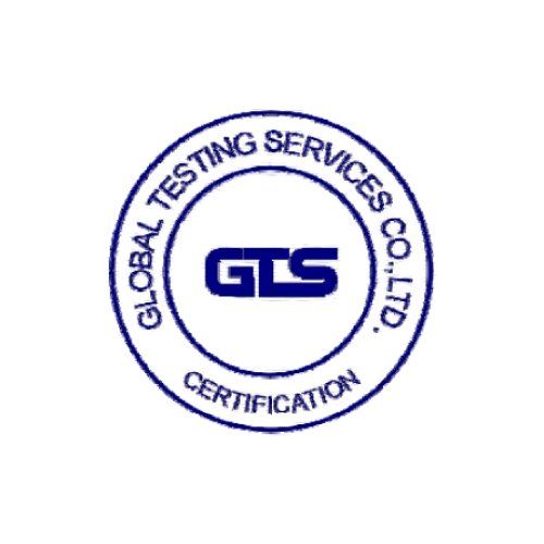 Logotipo circular azul de Global Testing Services Co. Ltd. con las siglas “GTS” y el texto “CERTIFICATION”.
