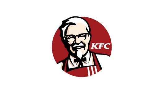 Logotipo de KFC con el Coronel Sanders en un círculo rojo.