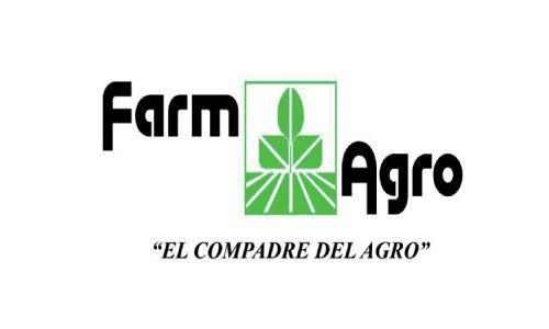 Logotipo de Farm Agro con icono de hoja verde y el eslogan “EL COMPADRE DEL AGRO”