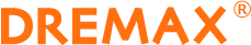 Logotipo de DREMAX en texto naranja sobre fondo blanco